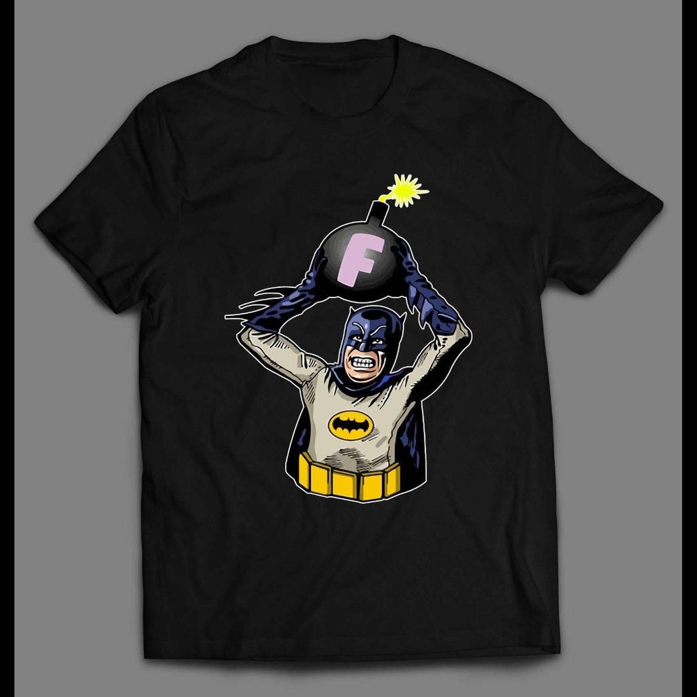 BAT DROPPING F BOMB FUNNY CLASSIC COMIC SHIRT